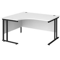 Dams International Left Hand Ergonomic Desk MC14ELKWH 1,400 x 1,200 x 725 x 800 - 990 mm