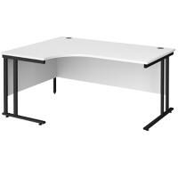 Dams International Left Hand Ergonomic Desk MC16ELKWH 1,600 x 1,200 x 725 x 800 - 990 mm