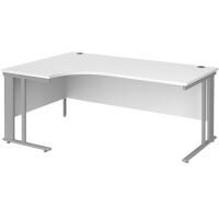 Dams International Left Hand Ergonomic Desk MCM18ELSWH 1,800 x 1,200 x 725 mm