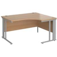 Dams International Right Hand Ergonomic Desk MCM14ERSB 1,400 x 1,200 x 725 mm