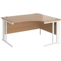 Dams International Right Hand Ergonomic Desk MCM14ERWHB 1,400 x 1,200 x 725 mm