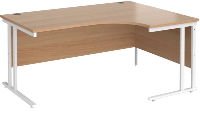 Dams International Right Hand Ergonomic Desk MC16ERWHB 1,600 x 1,200 x 725 x 800 - 990 mm