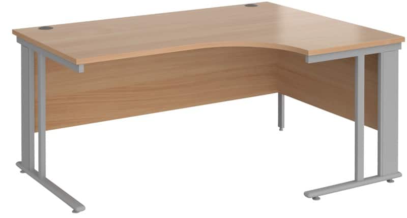 Dams International Right Hand Ergonomic Desk MCM16ERSB 1,600 x 1,200 x 725 mm