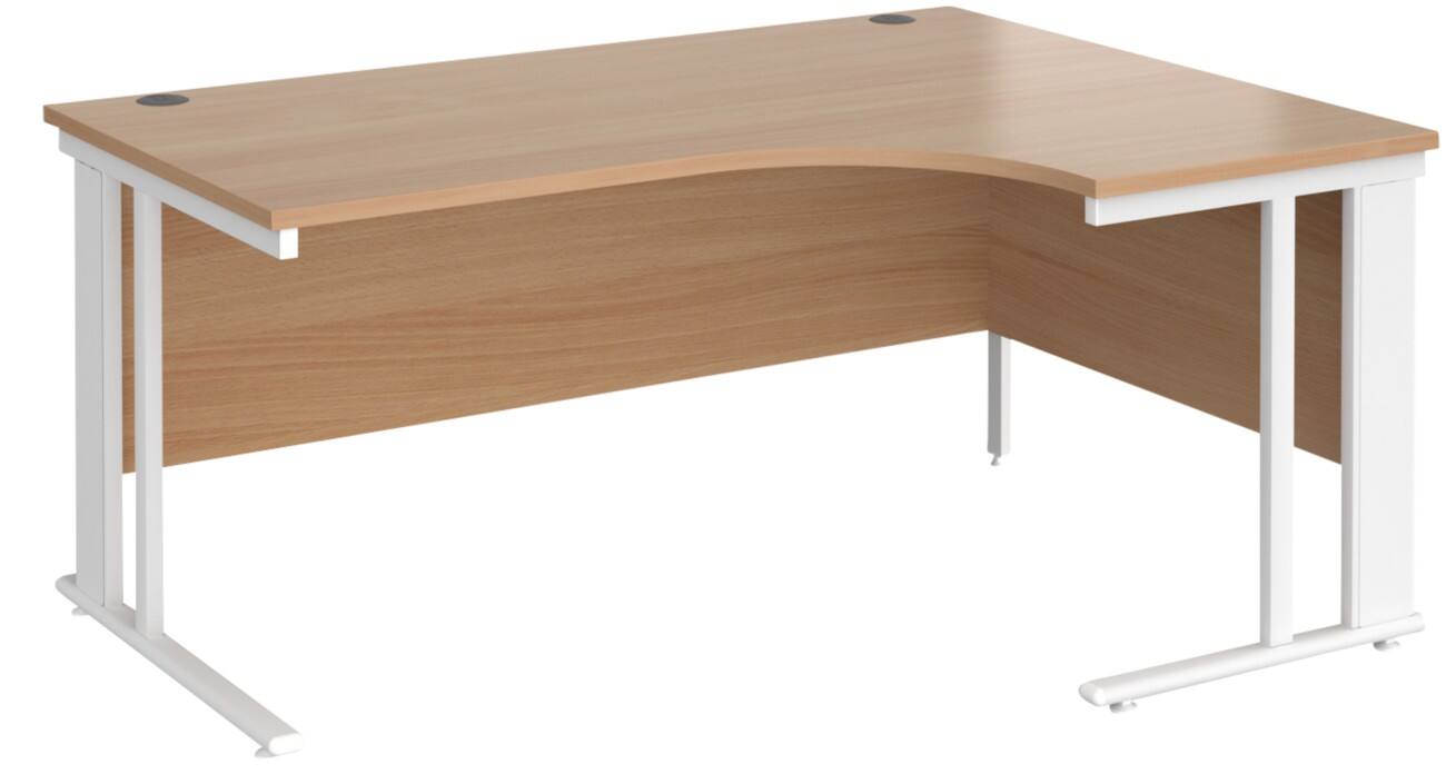 Dams International Right Hand Ergonomic Desk MCM16ERWHB 1,600 x 1,200 x ...