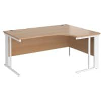 Dams International Right Hand Ergonomic Desk MCM16ERWHB 1,600 x 1,200 x 725 mm