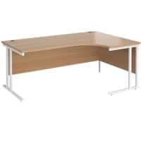 Dams International Right Hand Ergonomic Desk MC18ERWHB 1,800 x 1,200 x 725 x 800 - 990 mm