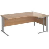 Dams International Right Hand Ergonomic Desk MCM18ERSB 1,800 x 1,200 x 725 mm