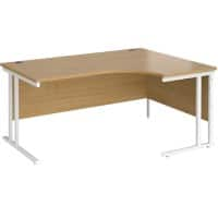 Dams International Right Hand Ergonomic Desk MC16ERWHO 1,600 x 1,200 x 725 x 800 - 990 mm