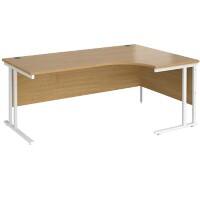 Dams International Right Hand Ergonomic Desk MC18ERWHO 1,800 x 1,200 x 725 x 800 - 990 mm