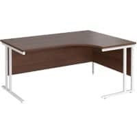 Dams International Right Hand Ergonomic Desk MC16ERWHW 1,600 x 1,200 x 725 x 800 - 990 mm