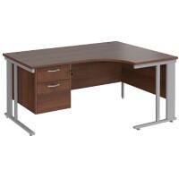 Dams International Right Hand Ergonomic Desk MCM16ERP2SW 1,600 x 1,200 x 725 mm