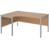 Dams International Left Hand Ergonomic Desk MB16ELSB 1,600 x 1,200 x 725 mm