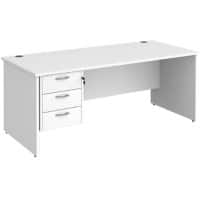 Dams International Maestro 25 Desk Oak Wood White 3 Drawers 1,800 x 800 x 725 mm