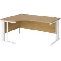 Dams International Left Hand Ergonomic Desk MCM16ELWHO 1,600 x 1,200 x 725 mm