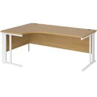 Dams International Left Hand Ergonomic Desk MCM18ELWHO 1,800 x 1,200 x 725 mm