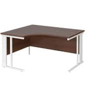 Dams International Left Hand Ergonomic Desk MCM14ELWHW 1,400 x 1,200 x 725 mm