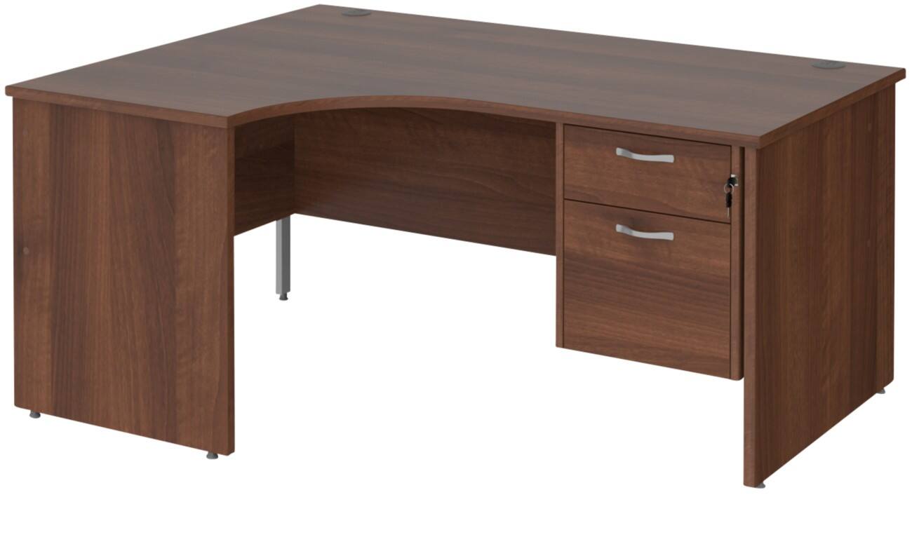 Dams International Left Hand Ergonomic Desk MP16ELP2W 1,600 x 1,200 x ...