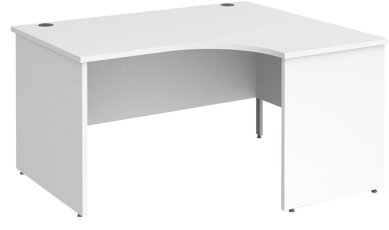 Dams International Left Hand Ergonomic Desk MP14ERWH 1,400 x 1,200 x ...