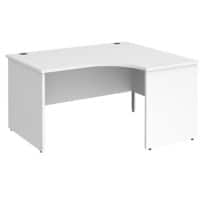 Dams International Left Hand Ergonomic Desk MP14ERWH 1,400 x 1,200 x 725 mm