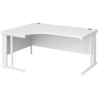 Dams International Left Hand Ergonomic Desk MCM16ELWHWH 1,600 x 1,200 x 725 mm