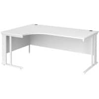 Dams International Left Hand Ergonomic Desk MCM18ELWHWH 1,800 x 1,200 x 725 mm