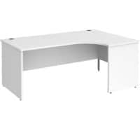 Dams International Left Hand Ergonomic Desk MP18ERWH 1,800 x 1,200 x 725 mm
