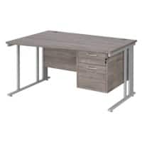 Dams International Wave Desk MCM14WLP2SGO 1,400 x 725 x 800 - 990 mm