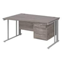 Dams International Wave Desk MCM14WLP3SGO 1,400 x 725 x 800 - 990 mm