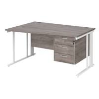 Dams International Wave Desk MCM14WLP3WHGO 1,400 x 725 x 800 - 990 mm