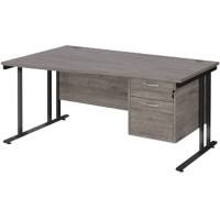 Dams International Wave Desk MC16WLP2KGO 1,600 x 725 x 800 - 990 mm