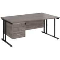 Dams International Wave Desk MC16WRP3KGO 1,600 x 725 x 800 - 990 mm