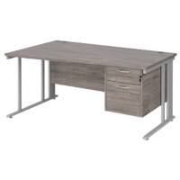 Dams International Wave Desk MCM16WLP2SGO 1,600 x 725 x 800 - 990 mm