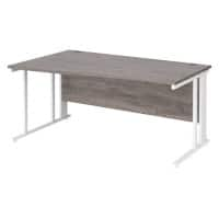 Dams International Wave Desk MCM16WLWHGO 1,600 x 725 x 800 - 990 mm