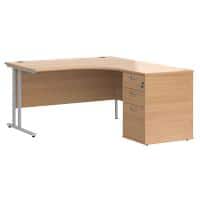 Dams International Desk with Pedestal EBS14RB 1,400 x 1,626 x 725 mm