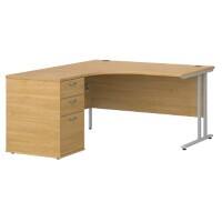 Dams International Desk with Pedestal EBS14LO 1,400 x 1,626 x 725 mm