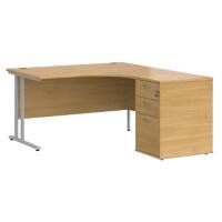 Dams International Desk with Pedestal EBS14RO 1,400 x 1,626 x 725 mm