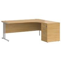 Dams International Desk with Pedestal EBS18RO 1,800 x 1,626 x 725 mm