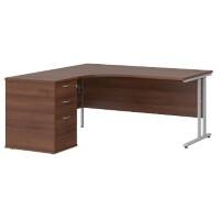 Dams International Desk with Pedestal EBS16LW 1,600 x 1,626 x 725 mm