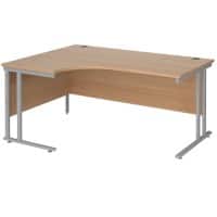 Dams International Left Hand Ergonomic Desk MC16ELSB 1,600 x 1,200 x 725 x 800 - 990 mm
