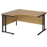 Dams International Left Hand Ergonomic Desk MC14ELKO 1,400 x 1,200 x 725 x 800 - 990 mm