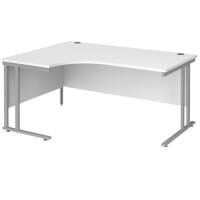 Dams International Left Hand Ergonomic Desk MC16ELSWH 1,600 x 1,200 x 725 x 800 - 990 mm