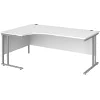 Dams International Left Hand Ergonomic Desk MC18ELSWH 1,800 x 1,200 x 725 x 800 - 990 mm