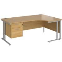 Dams International Right Hand Ergonomic Desk MC18ERP2SO 1,800 x 1,200 x 725 x 800 - 990 mm