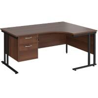 Dams International Right Hand Ergonomic Desk MC16ERP2KW 1,600 x 1,200 x 725 x 800 - 990 mm