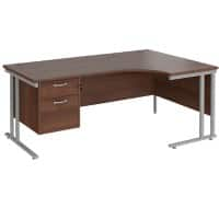 Dams International Right Hand Ergonomic Desk MC18ERP2SW 1,800 x 1,200 x 725 x 800 - 990 mm