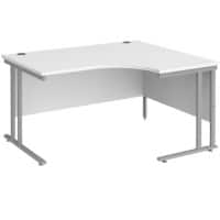 Dams International Right Hand Ergonomic Desk MC14ERSWH 1,400 x 1,200 x 725 x 800 - 990 mm