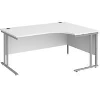 Dams International Right Hand Ergonomic Desk MC16ERSWH 1,600 x 1,200 x 725 x 800 - 990 mm