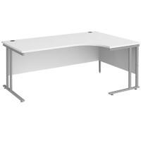 Dams International Right Hand Ergonomic Desk MC18ERSWH 1,800 x 1,200 x 725 x 800 - 990 mm