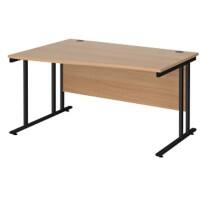 Dams International Wave Desk MC14WLKB 1,400 x 725 x 800 - 990 mm