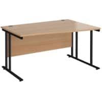 Dams International Wave Desk MC14WRKB 1,400 x 725 x 800 - 990 mm